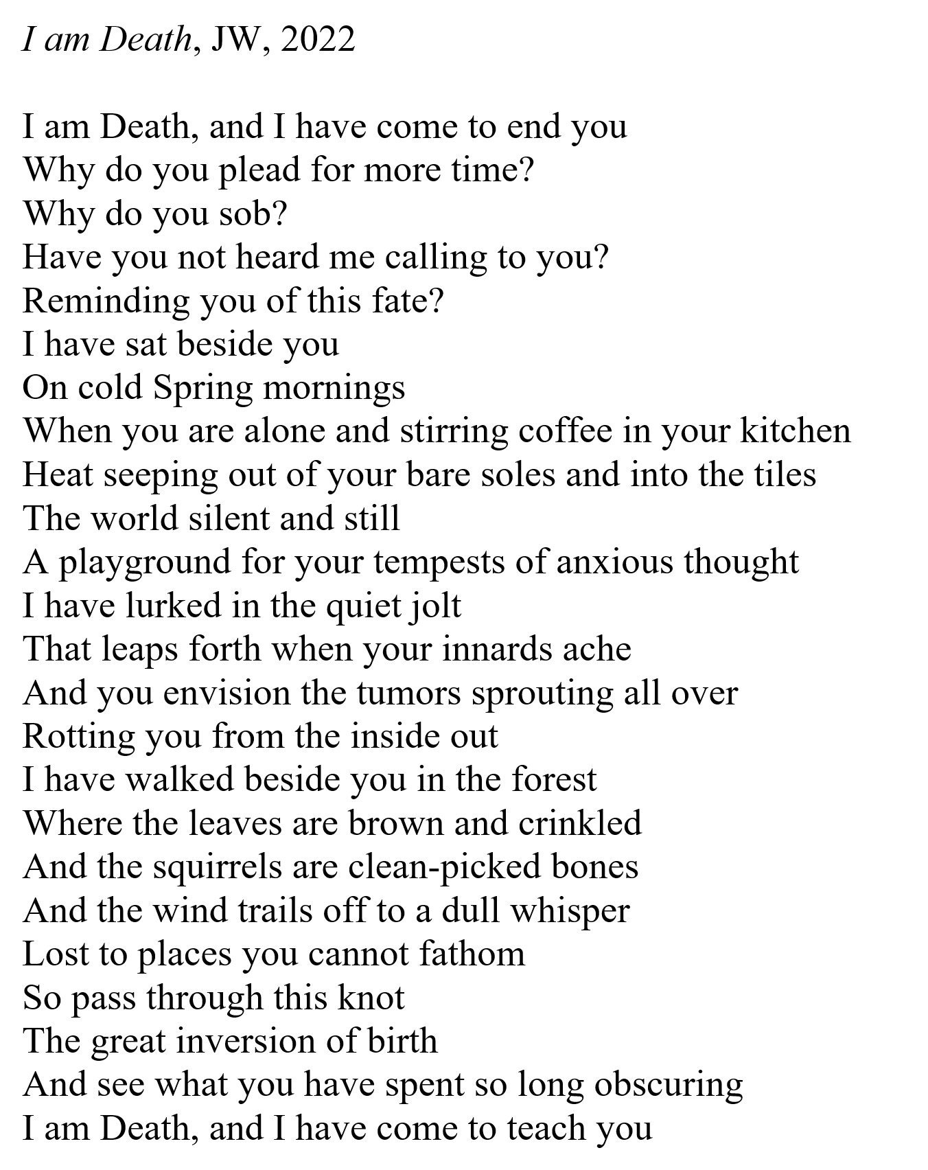 Poetry – James Wolanyk